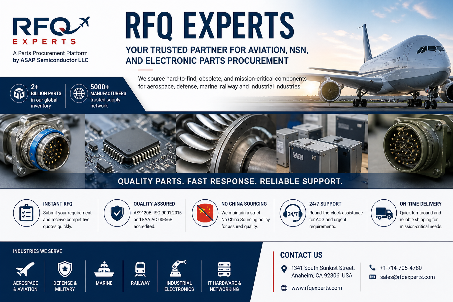 RFQ Experts: A Complete Platform for Aviation, NSN, and Electronic Parts Procurement