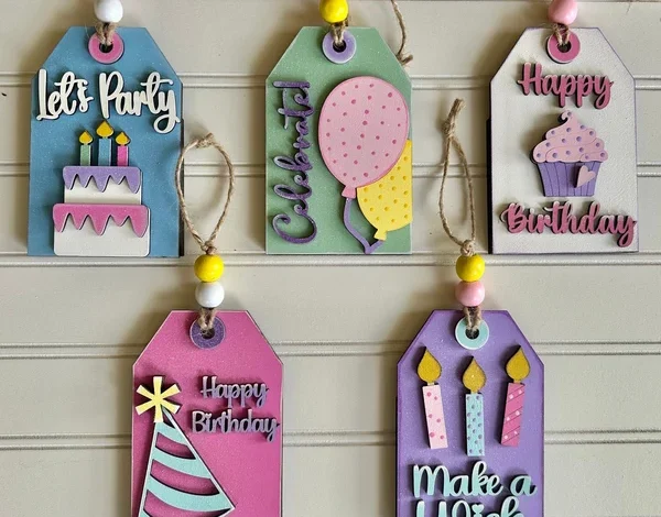 Custom Birthday Tags