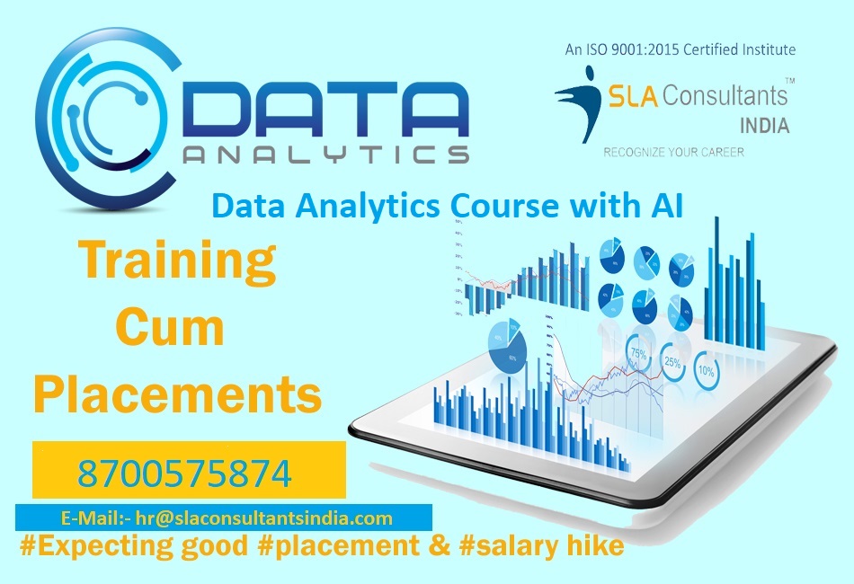 Data Analyst Training in Delhi to Crack MNC Jobs, Enhance skills in Advanced Excel, VBA, SQL, Python, Machine Learning with Free Alteryx, R, & Gen AI Plus IBM Certification Support by SLA Consultants India