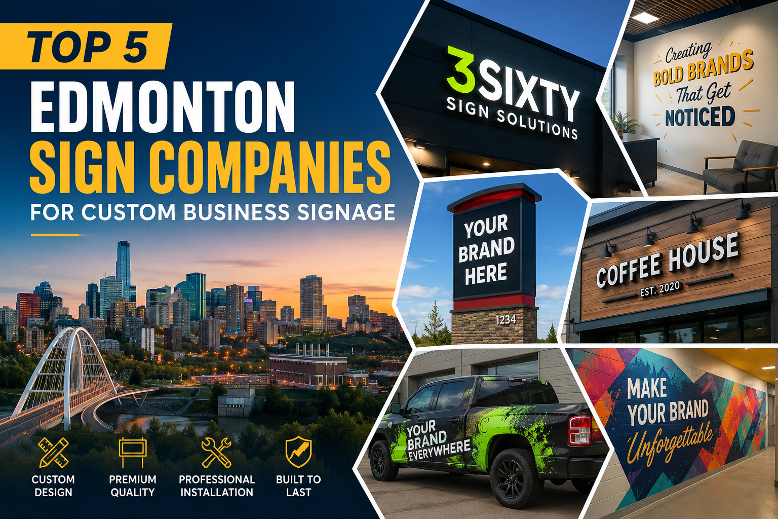 5 Edmonton Sign Companies Businesses Can Consider for Custom Signage