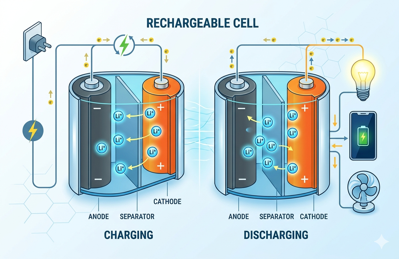 How rechargeable cell works and why it is useful