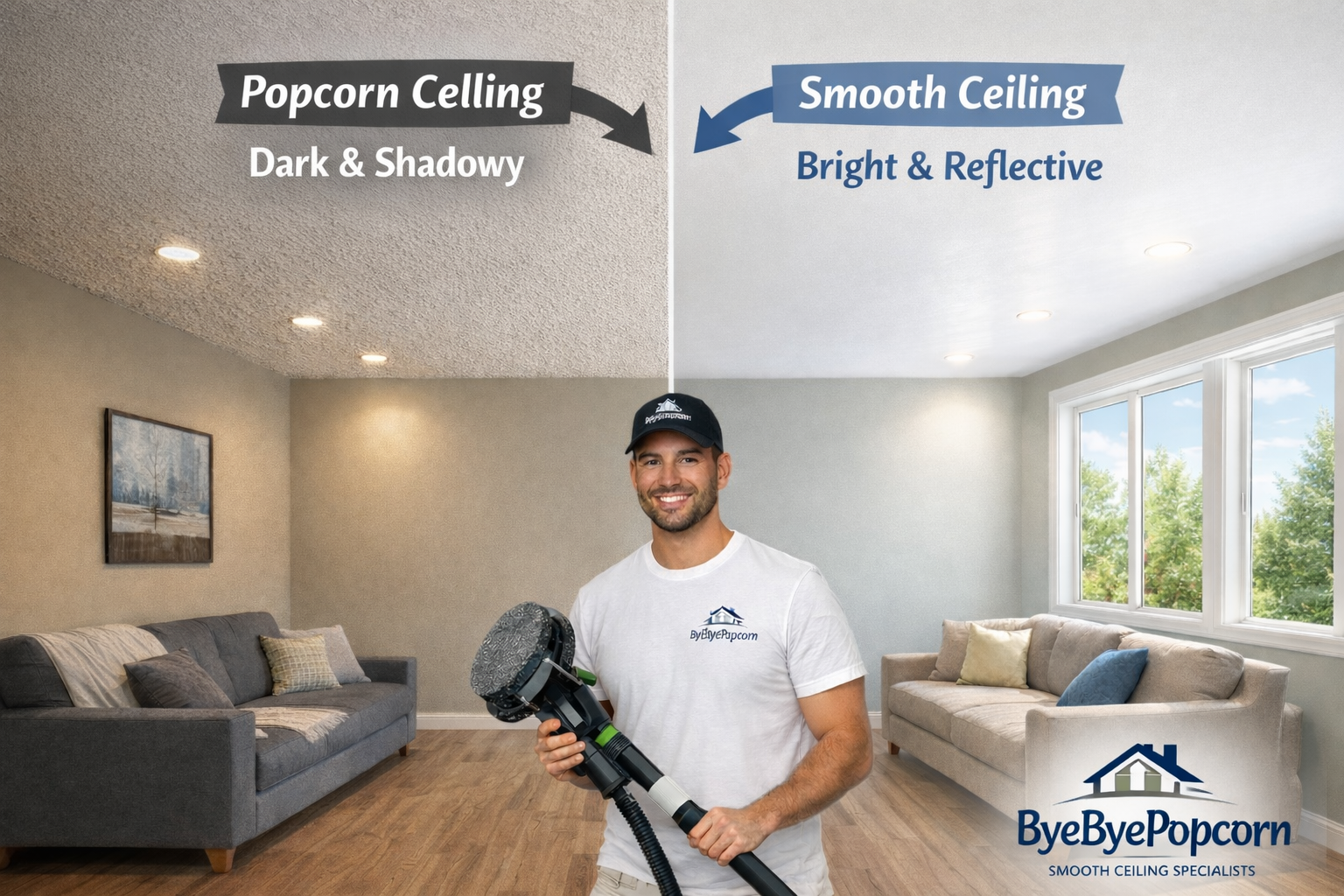 Best Popcorn Removal Company for Smooth Ceiling Finish