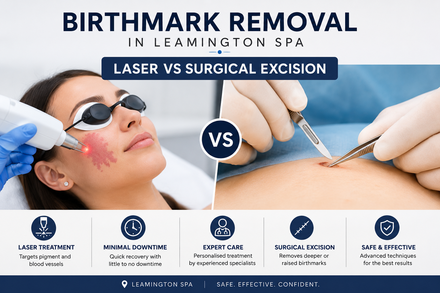 Birthmark Removal in Leamington Spa: Laser vs Surgical Excision