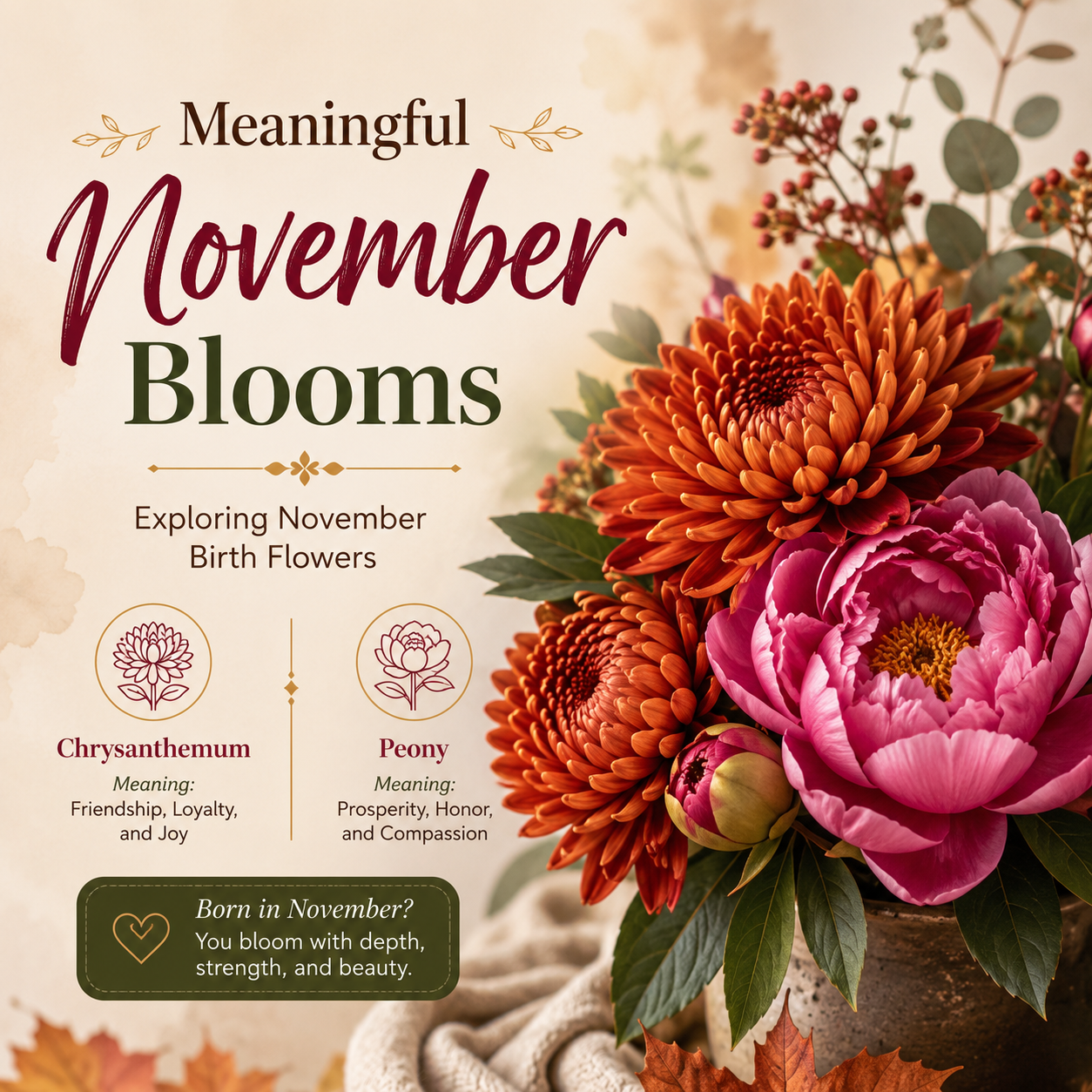 Meaningful November Blooms: Exploring November Birth Flowers