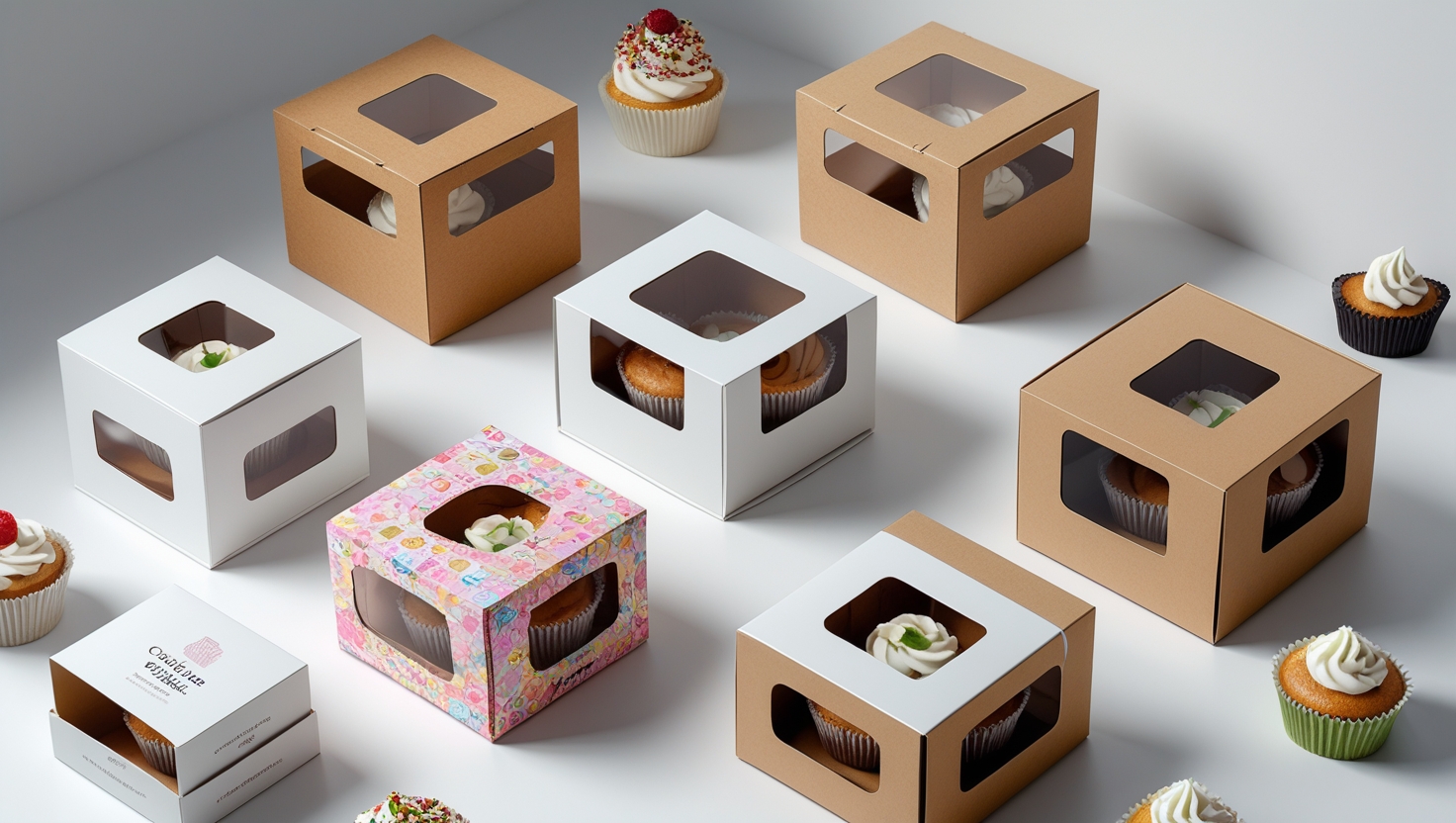 Premium Custom Cupcake Boxes for Professional Dessert Packaging Solutions