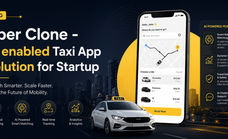 Uber Clone – AI enabled Taxi App Solution for Startup