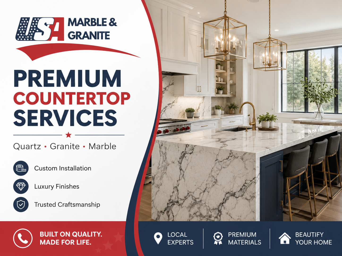 Quartz Countertop Options for a Clean Modern Look