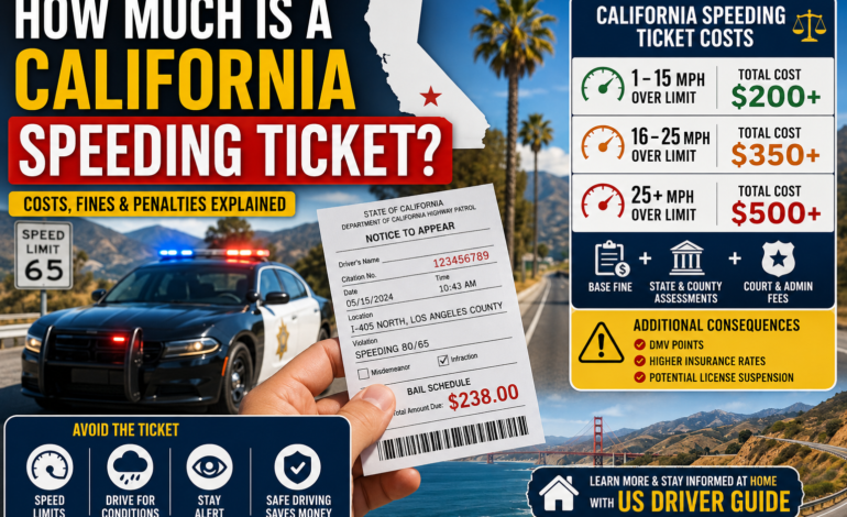 how much is a California speeding ticket