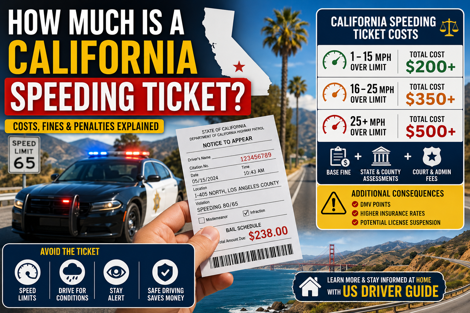 How Much Is a California Speeding Ticket?
