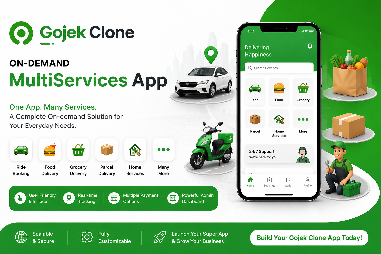 Gojek Clone : On-demand MultiServices App