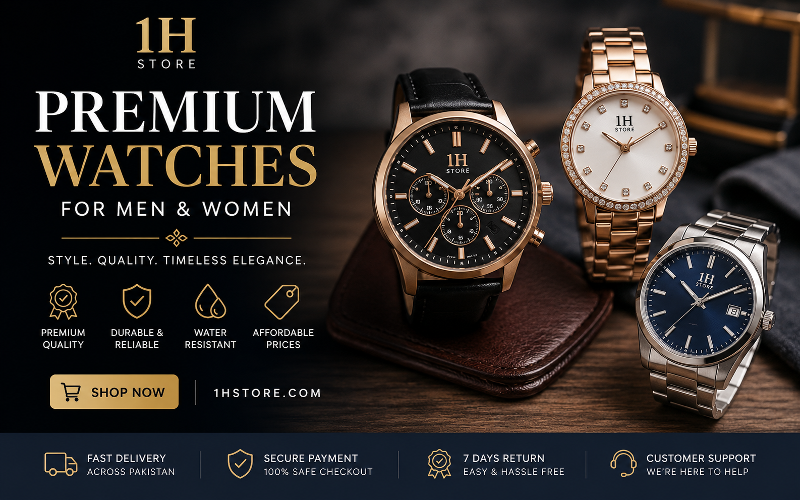 Best Watches for Men and Women – Find Premium Timepieces at 1H Store