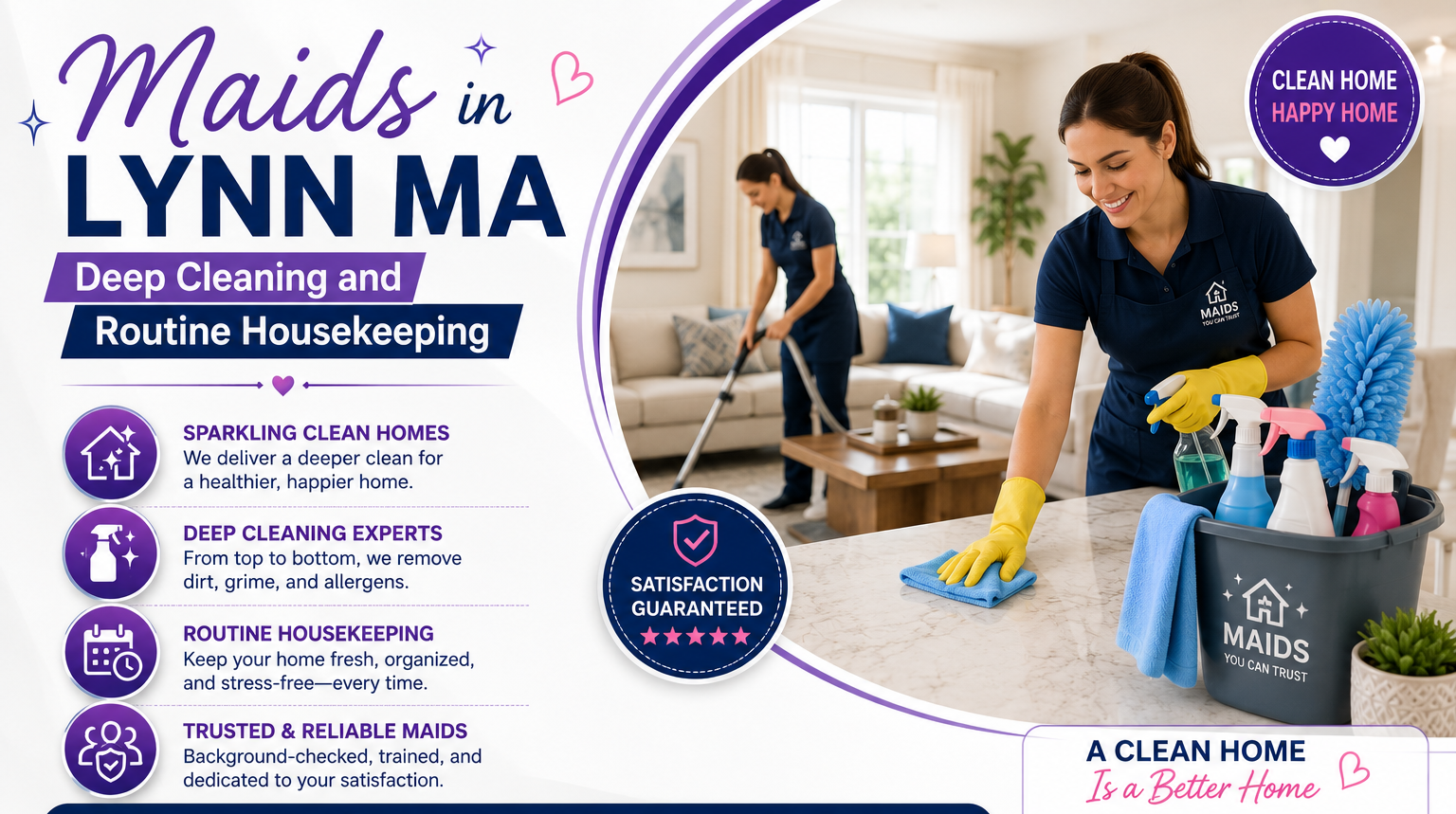 Maids in Lynn MA for Deep Cleaning and Routine Housekeeping