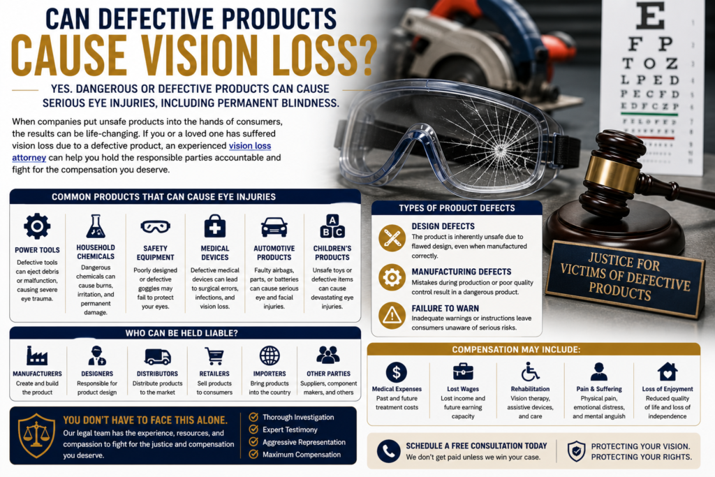 Can Defective Products Cause Vision Loss