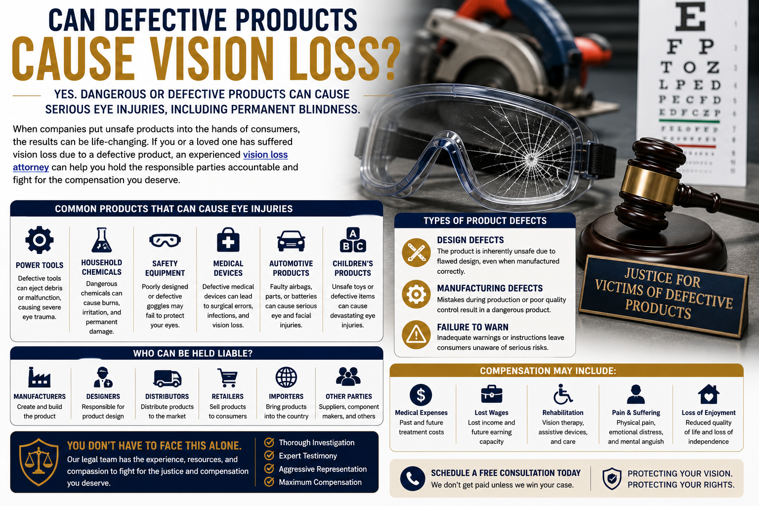 Can Defective Products Cause Vision Loss?