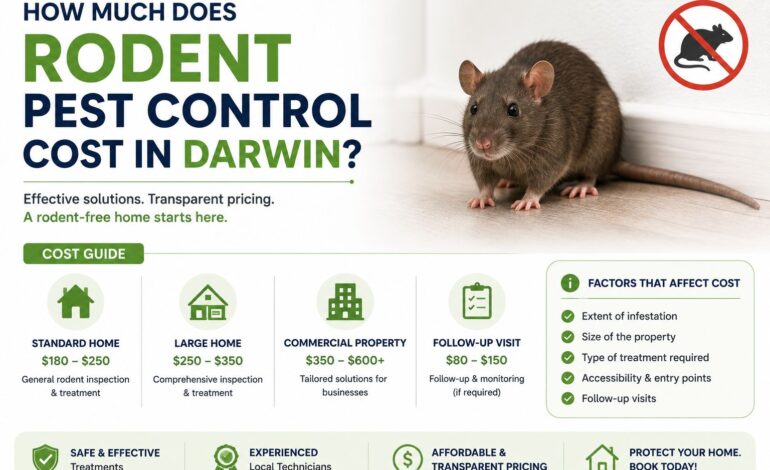 Rodent pest control pricing in Darwin