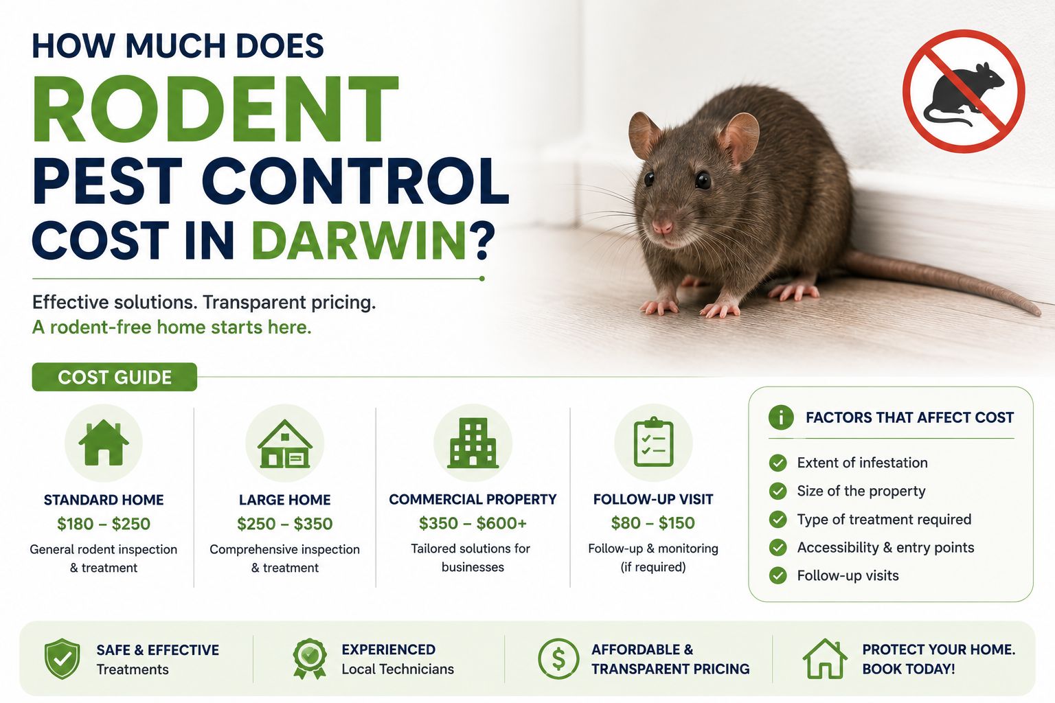 How Much Does Rodent Pest Control Cost in Darwin?