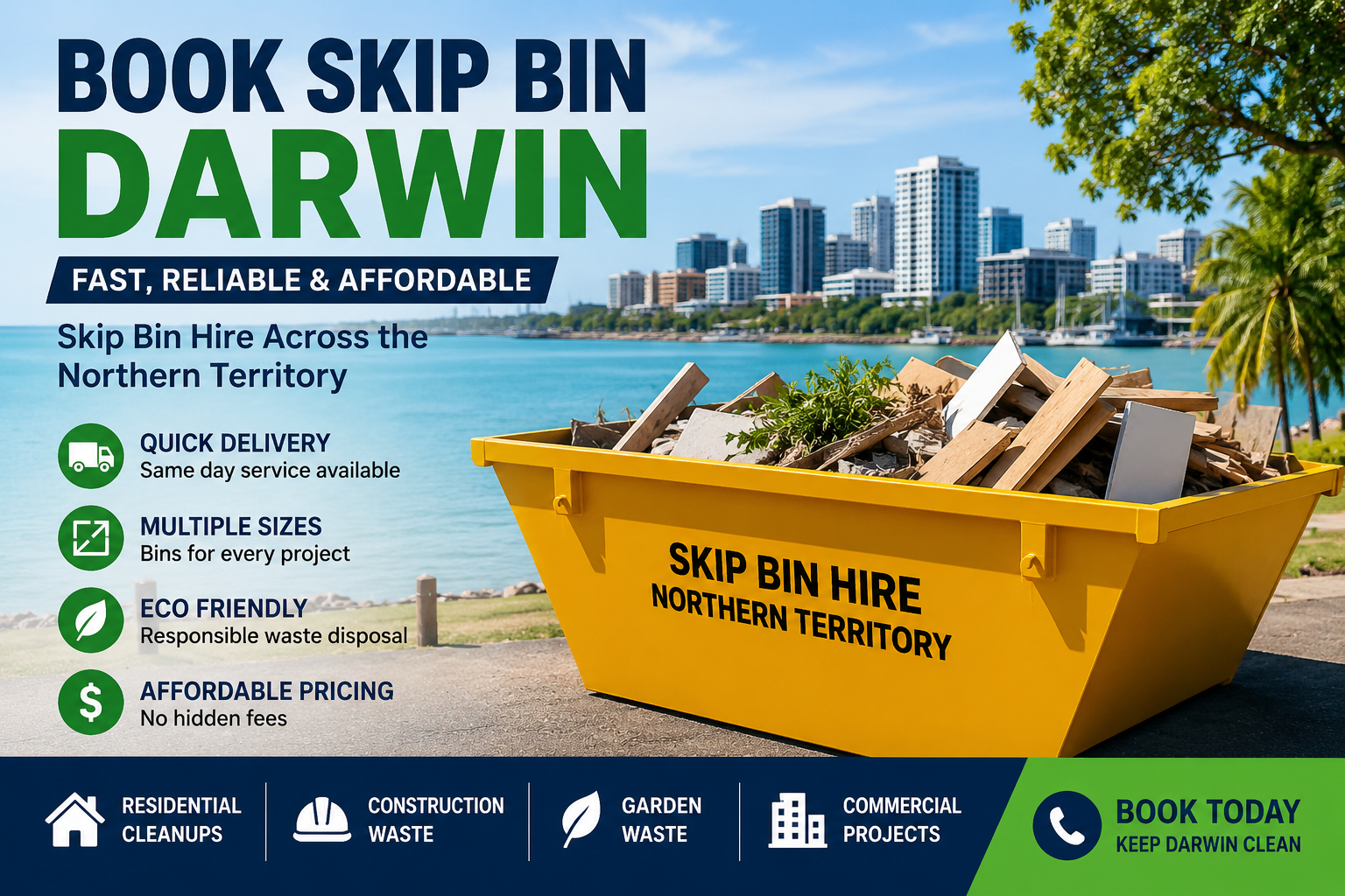 Book Skip Bin Darwin: Fast & Reliable Skip Bin Hire in the Northern Territory