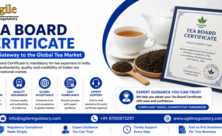 Tea Board Certificate