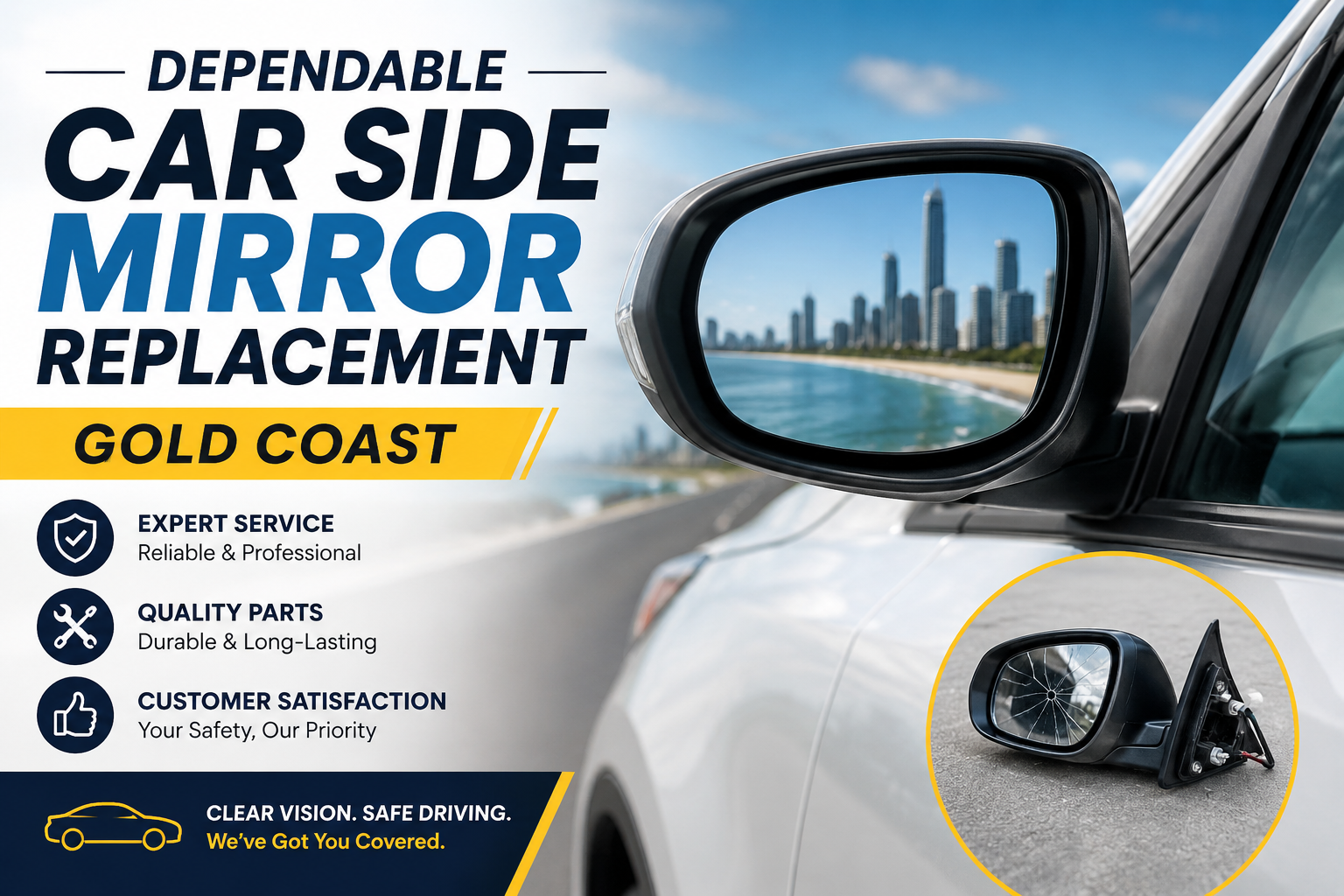 Dependable Car Side Mirror Replacement Gold Coast