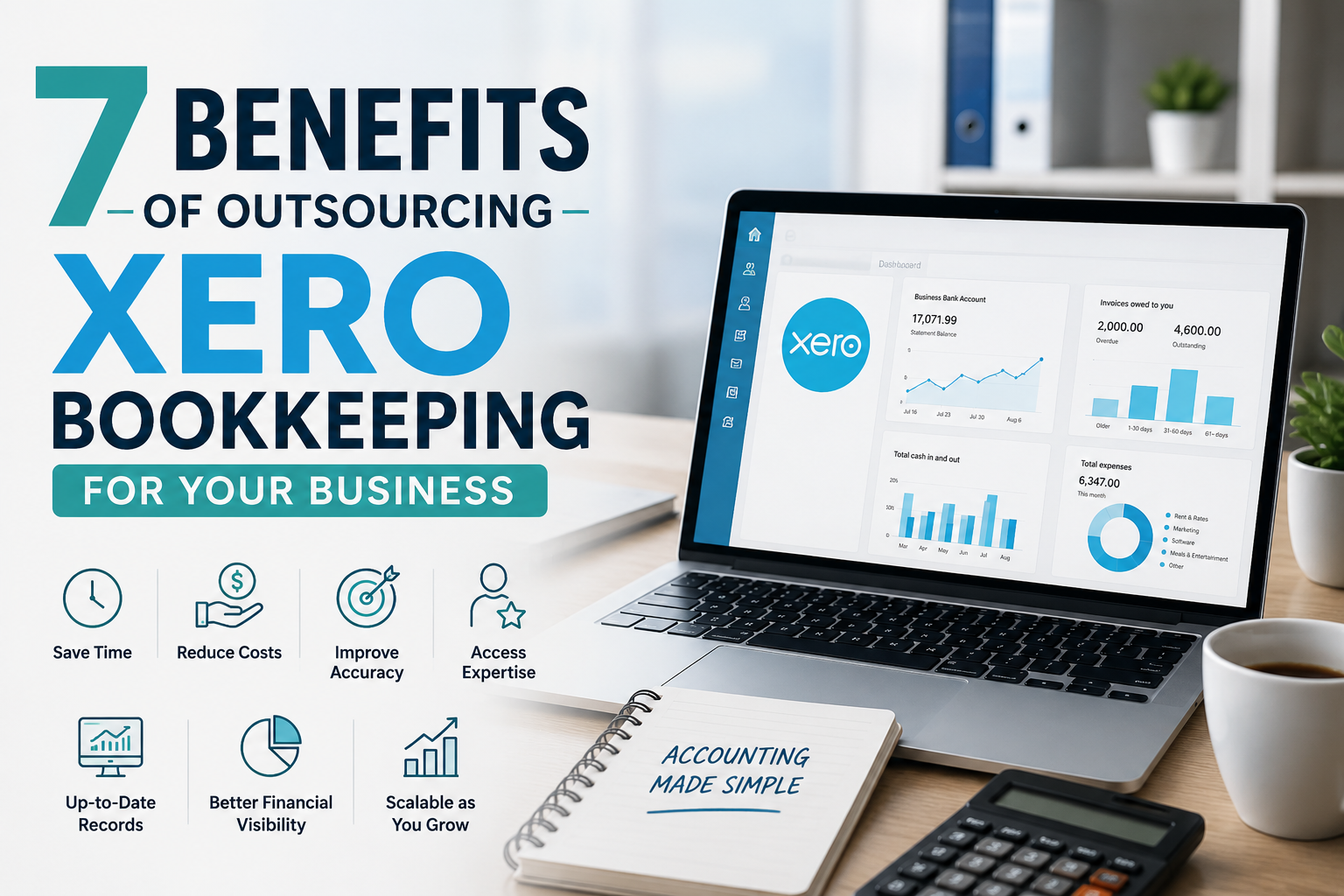 7 Benefits of Outsourcing Xero Bookkeeping for Your Business