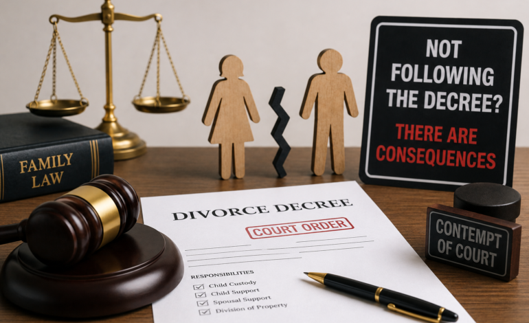 What Happens If Your Ex Does Not Follow the Divorce Decree?