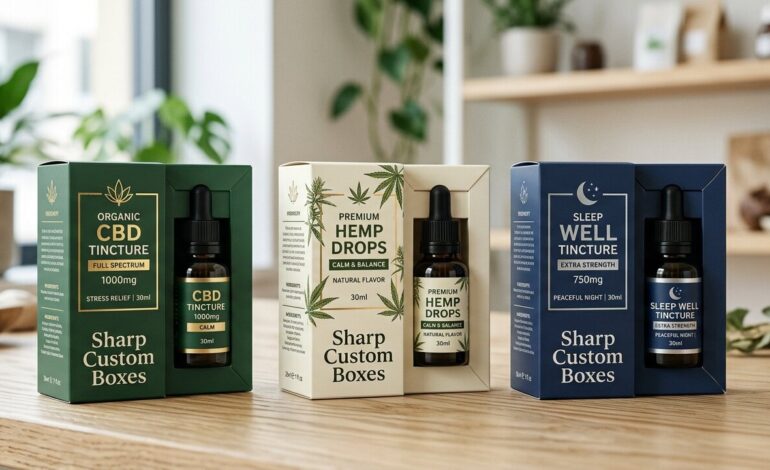 Custom CBD Tincture Bottle Boxes