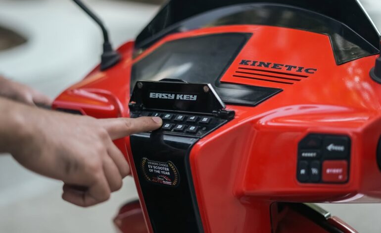 Kinetic electric scooter featuring Easy Key for convenient everyday access