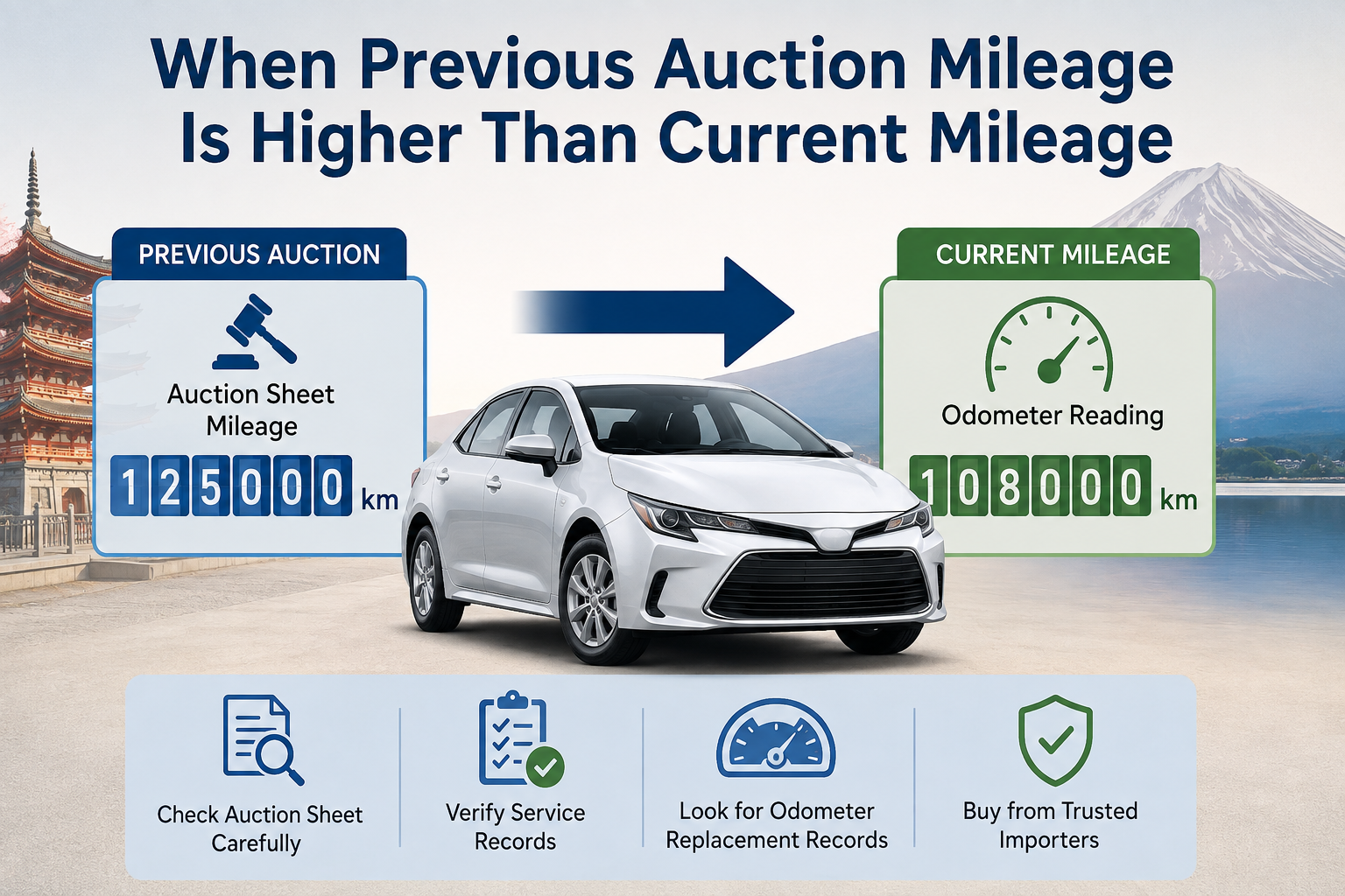 What It Means When a Car’s Previous Auction Mileage Is Higher Than Its Current Mileage